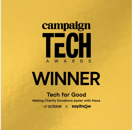 Campaign Tech Award for 'Tech for Good' Say It Now